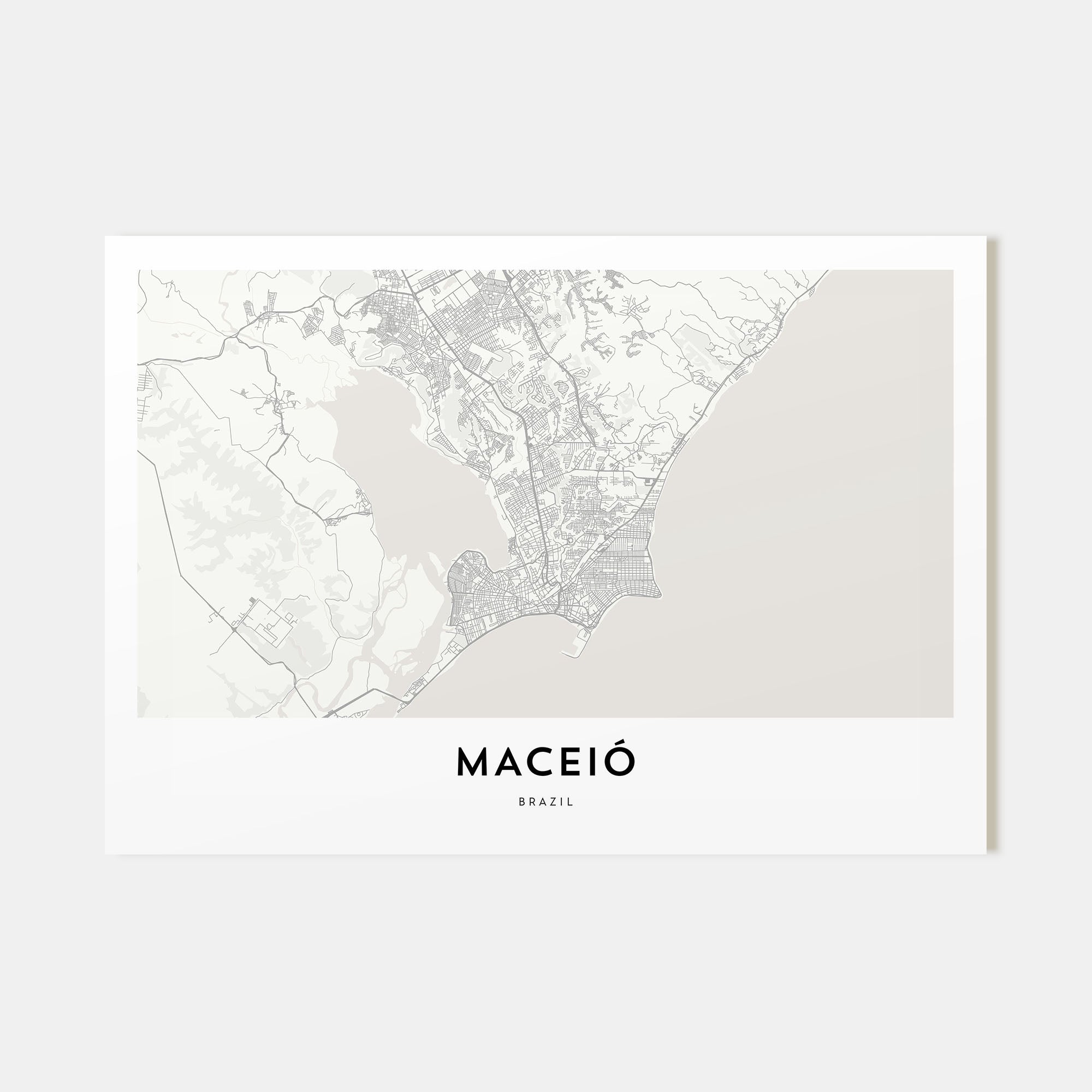 Maceió Map Landscape Poster