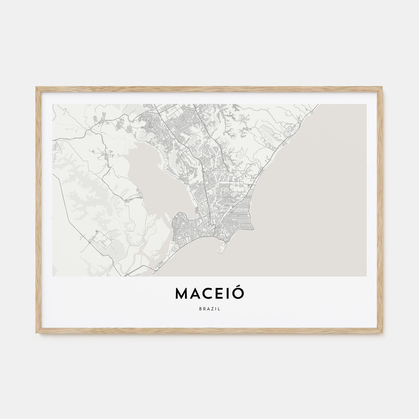 Maceió Map Landscape Poster