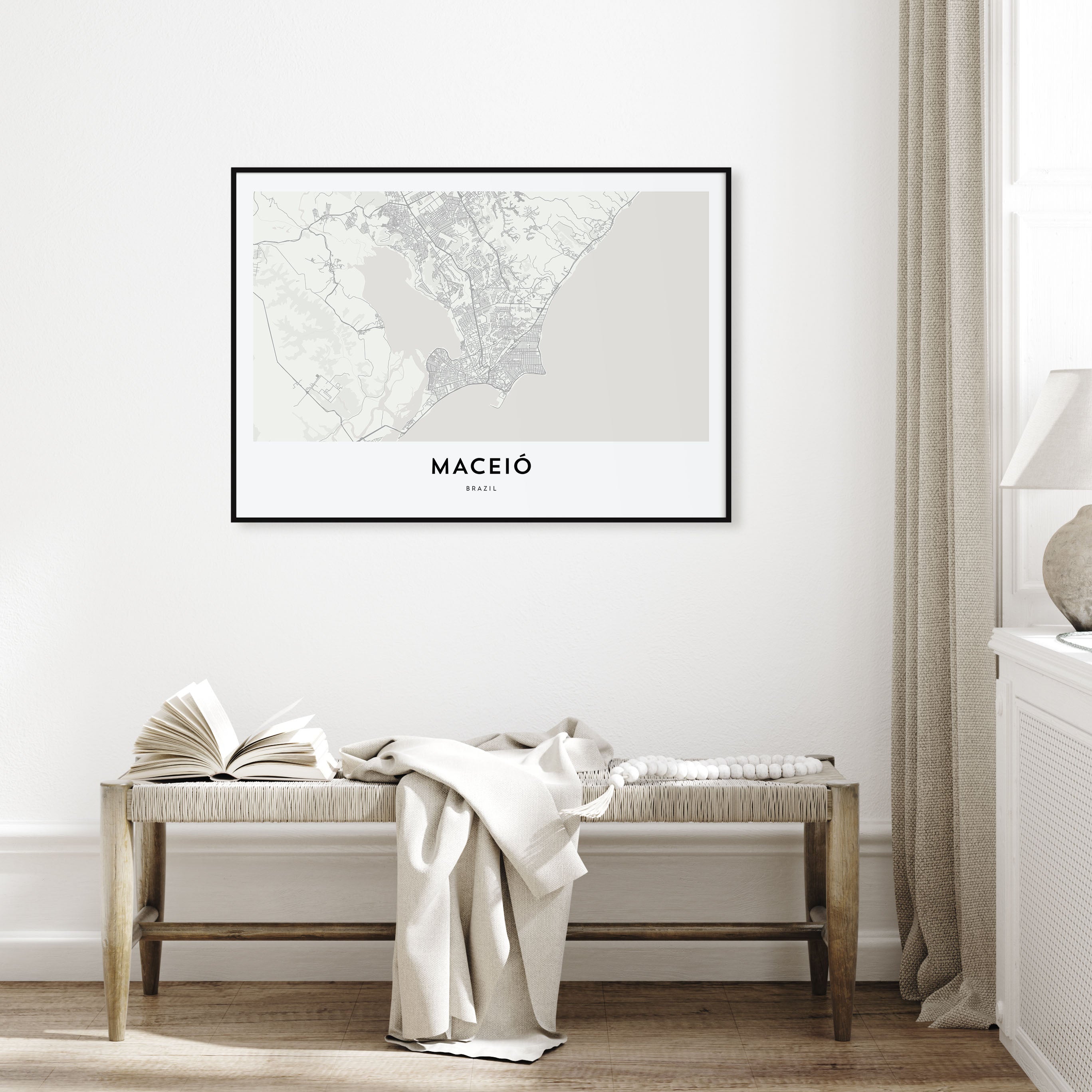 Maceió Map Landscape Poster