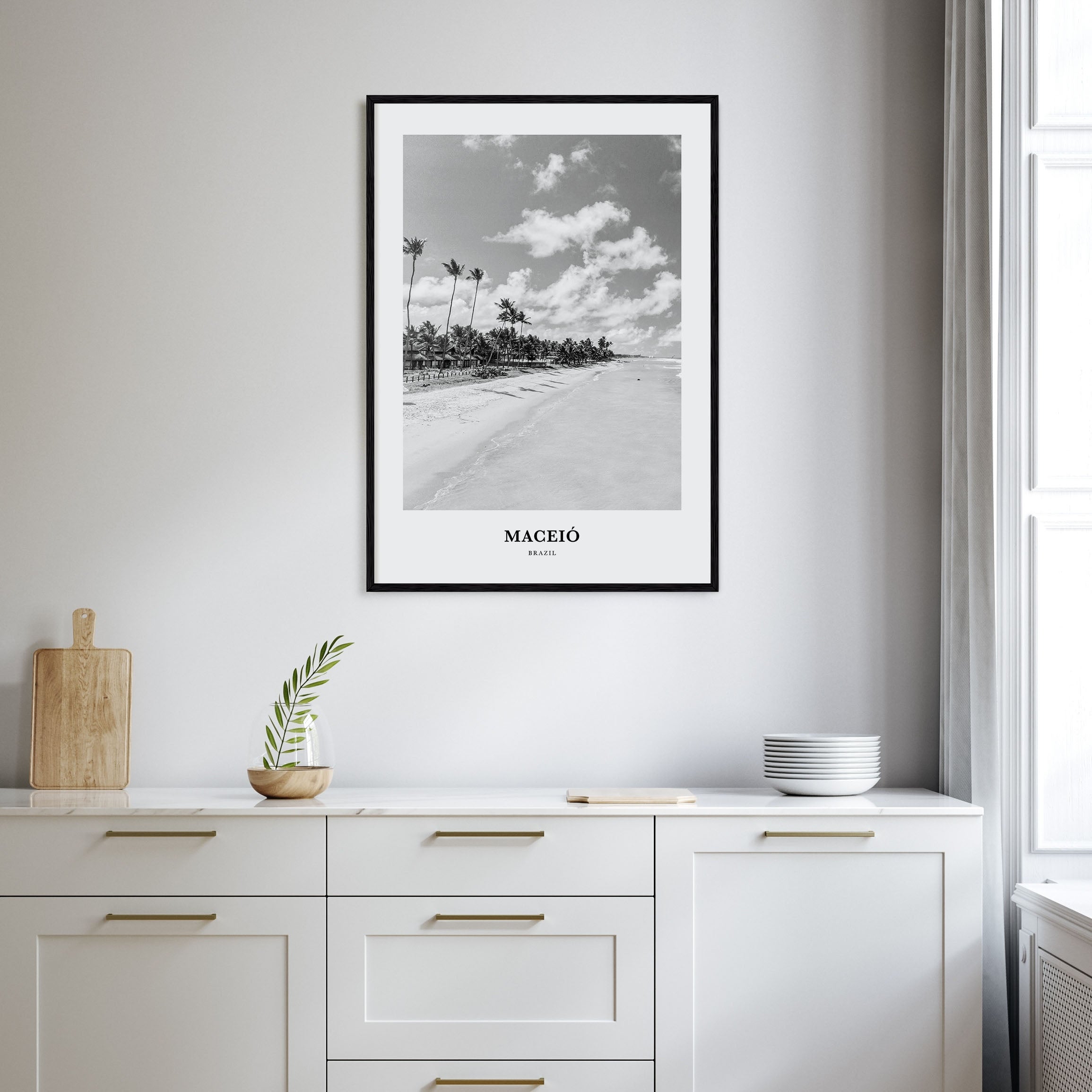 Maceió Portrait B&W Poster