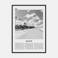 Maceió Travel B&W Poster