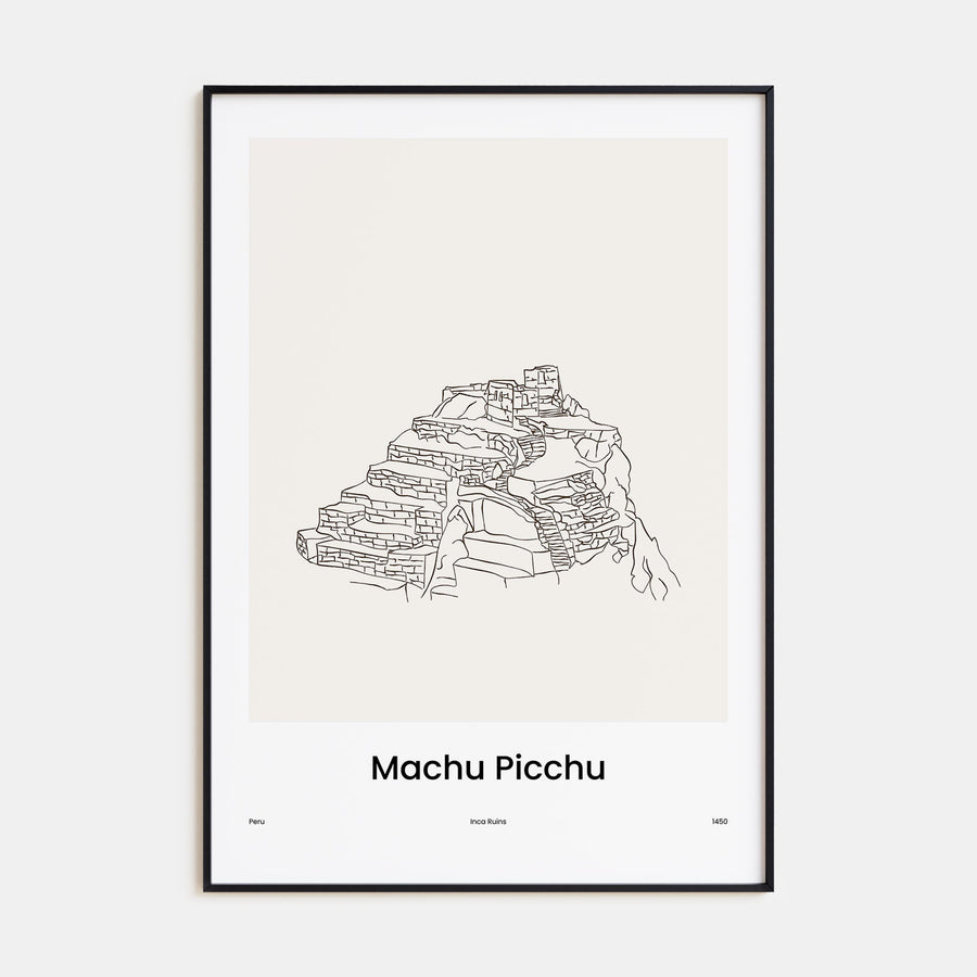 Machu Picchu Drawn Poster