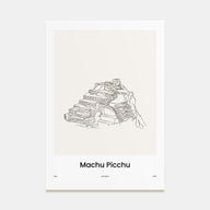 Machu Picchu Drawn Poster