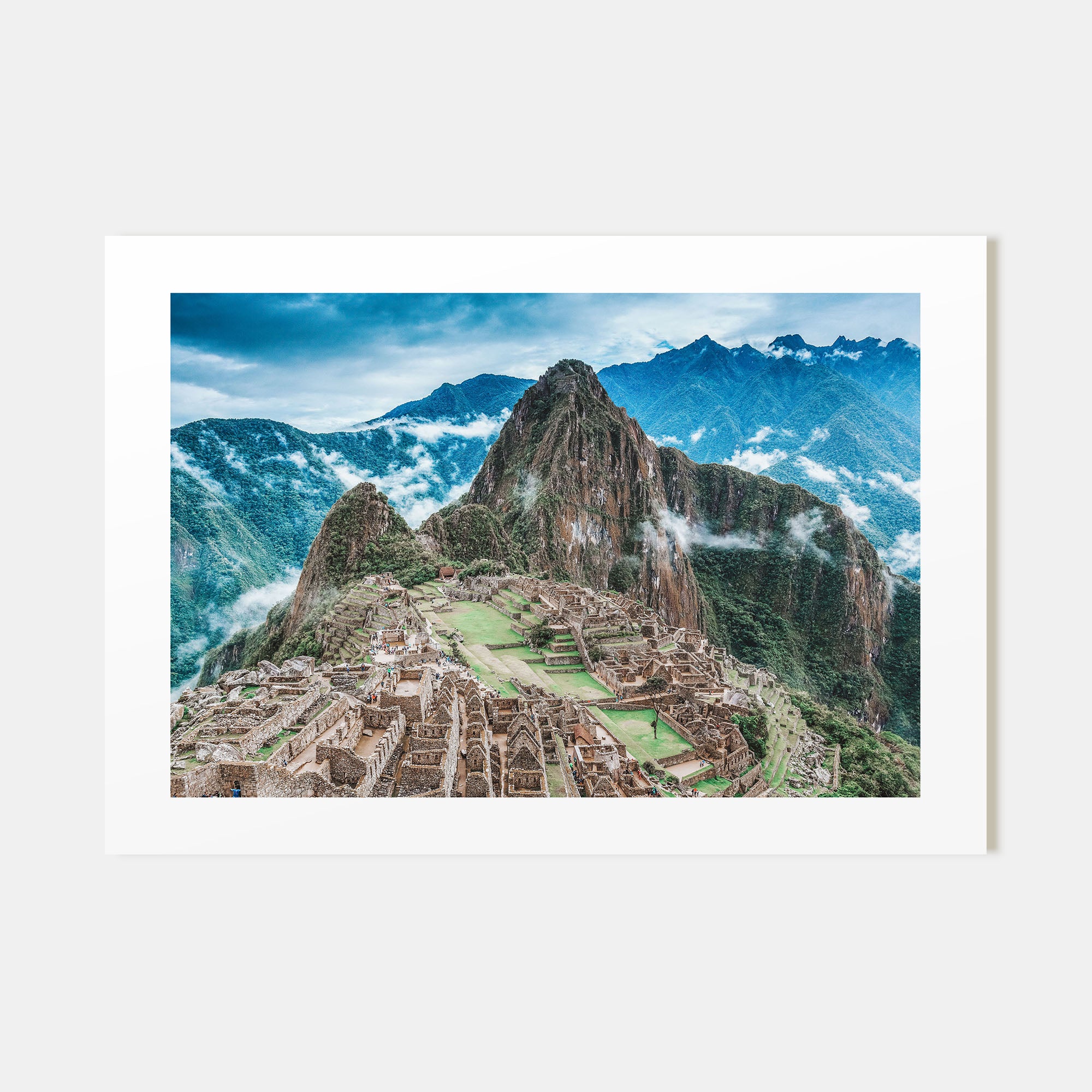Machu Picchu Landscape Color Poster