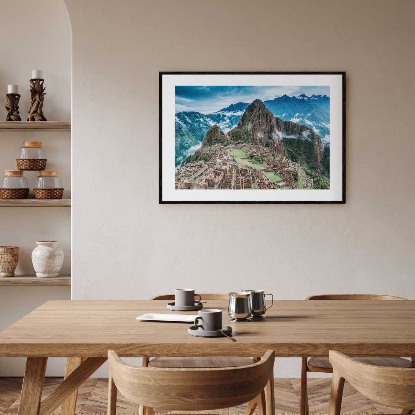 Machu Picchu Landscape Color Poster