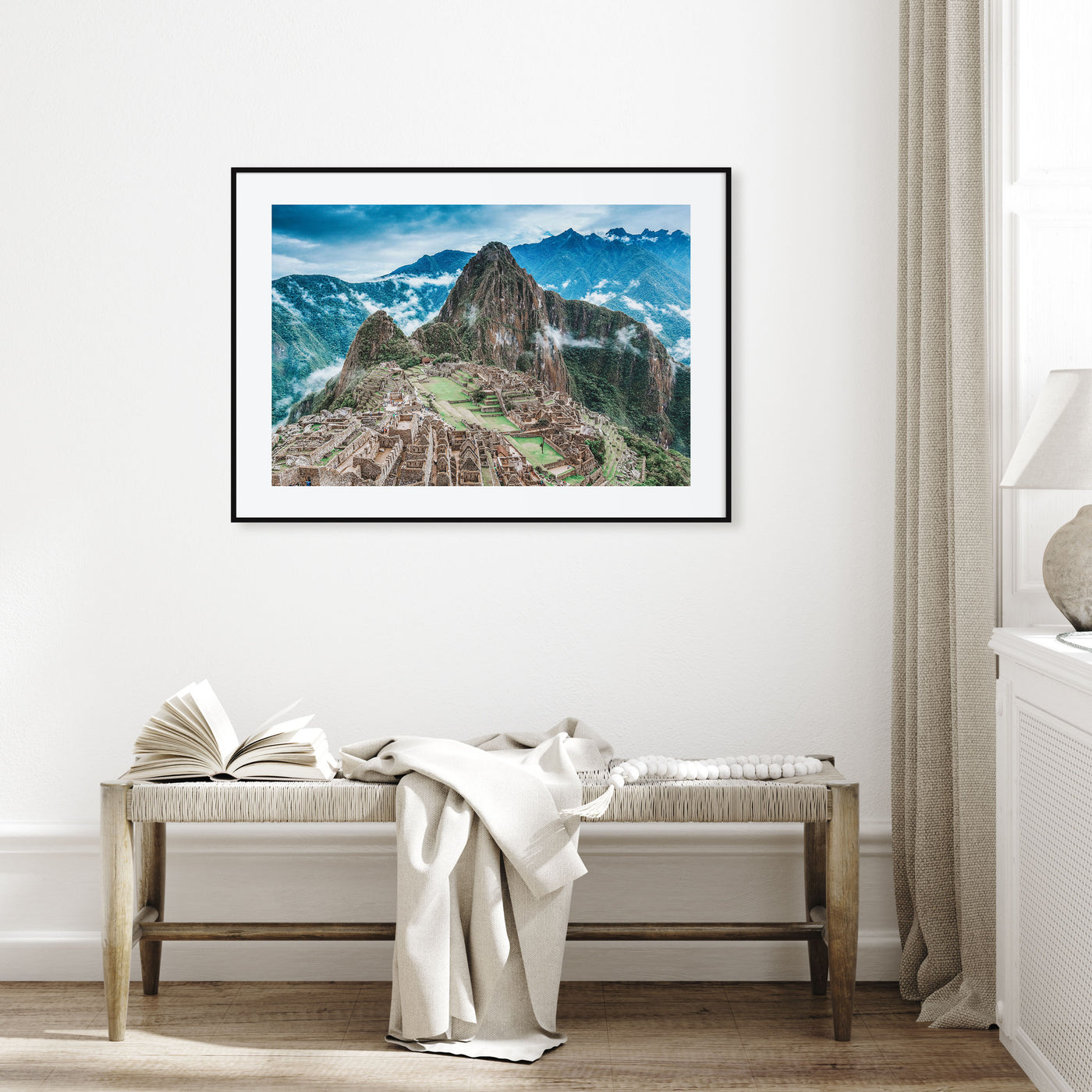Machu Picchu Landscape Color Poster