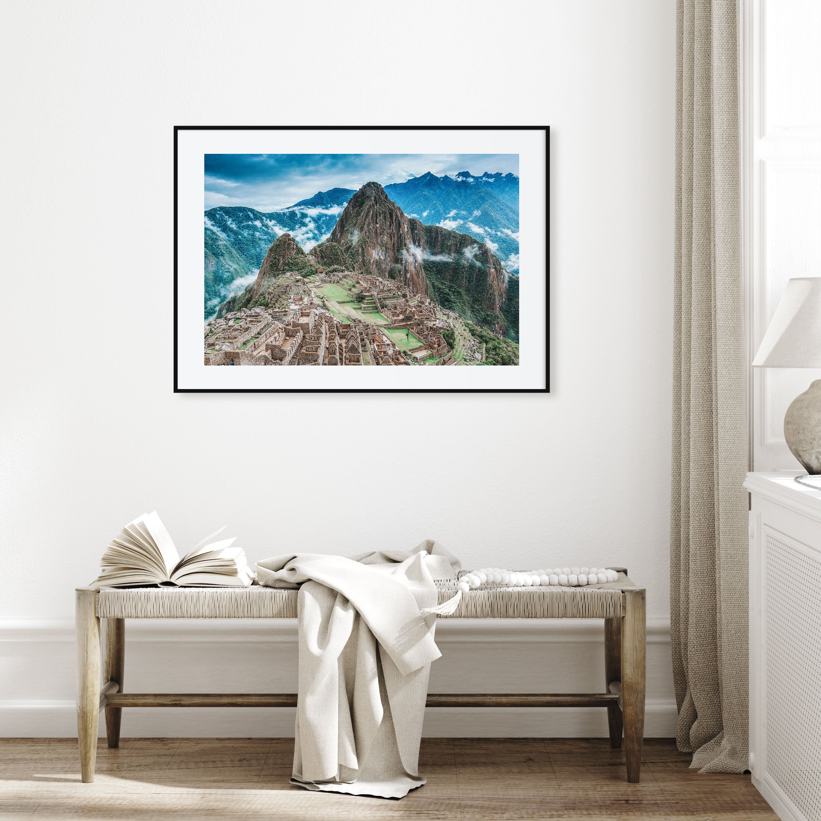 Machu Picchu Landscape Color Poster