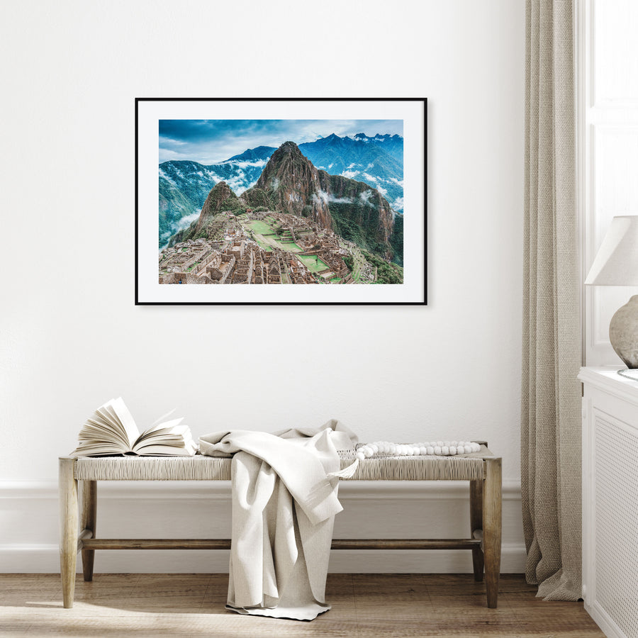 Machu Picchu Landscape Color Poster
