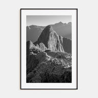 Machu Picchu Photo B&W Poster