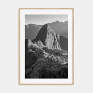Machu Picchu Photo B&W Poster