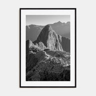 Machu Picchu Photo B&W Poster