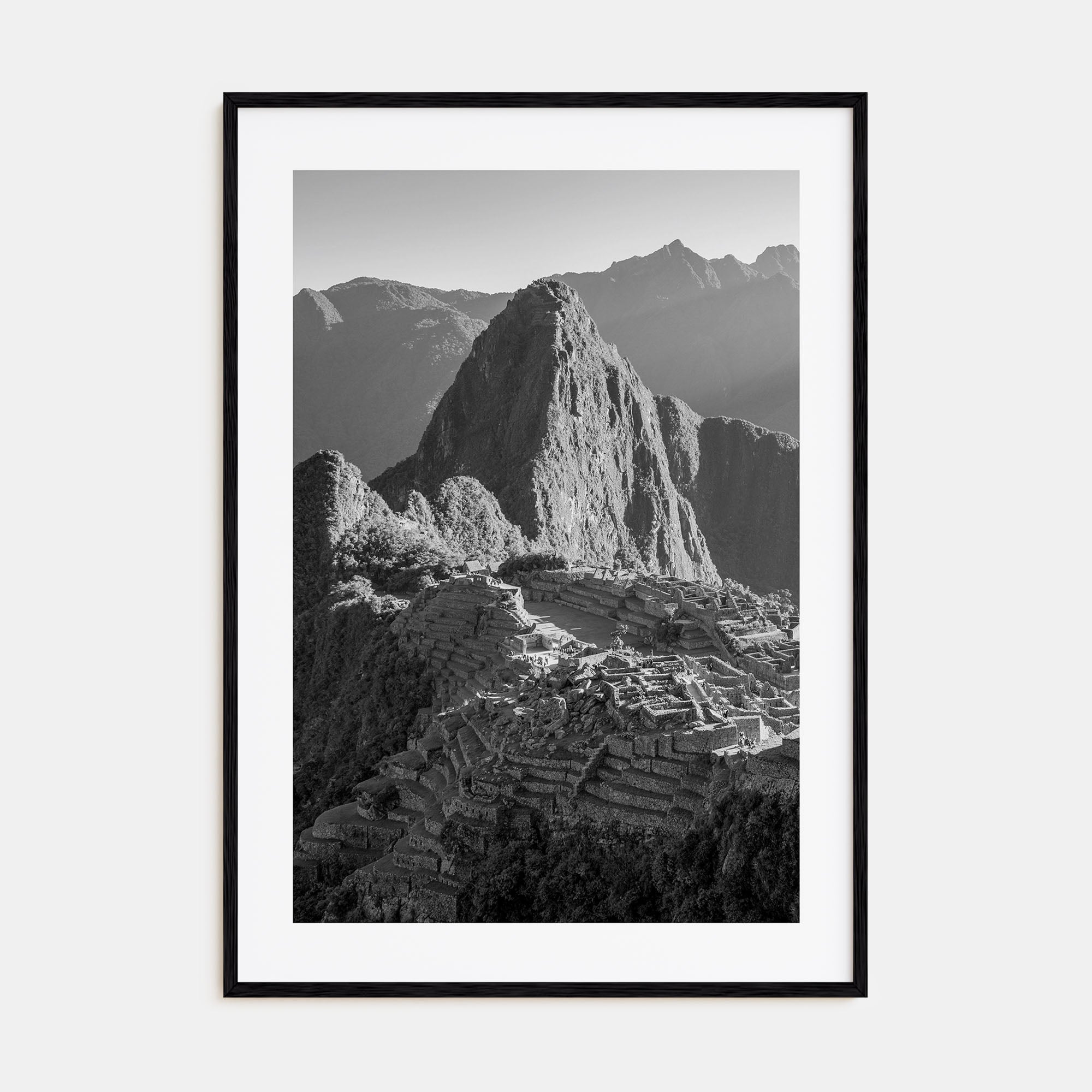Machu Picchu Photo B&W Poster