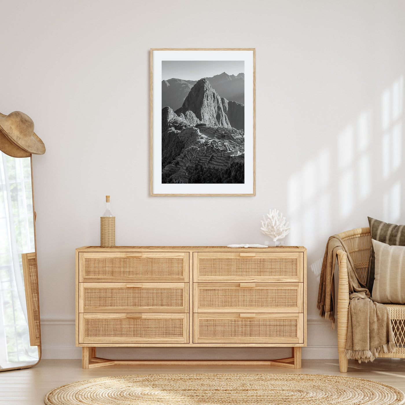 Machu Picchu Photo B&W Poster