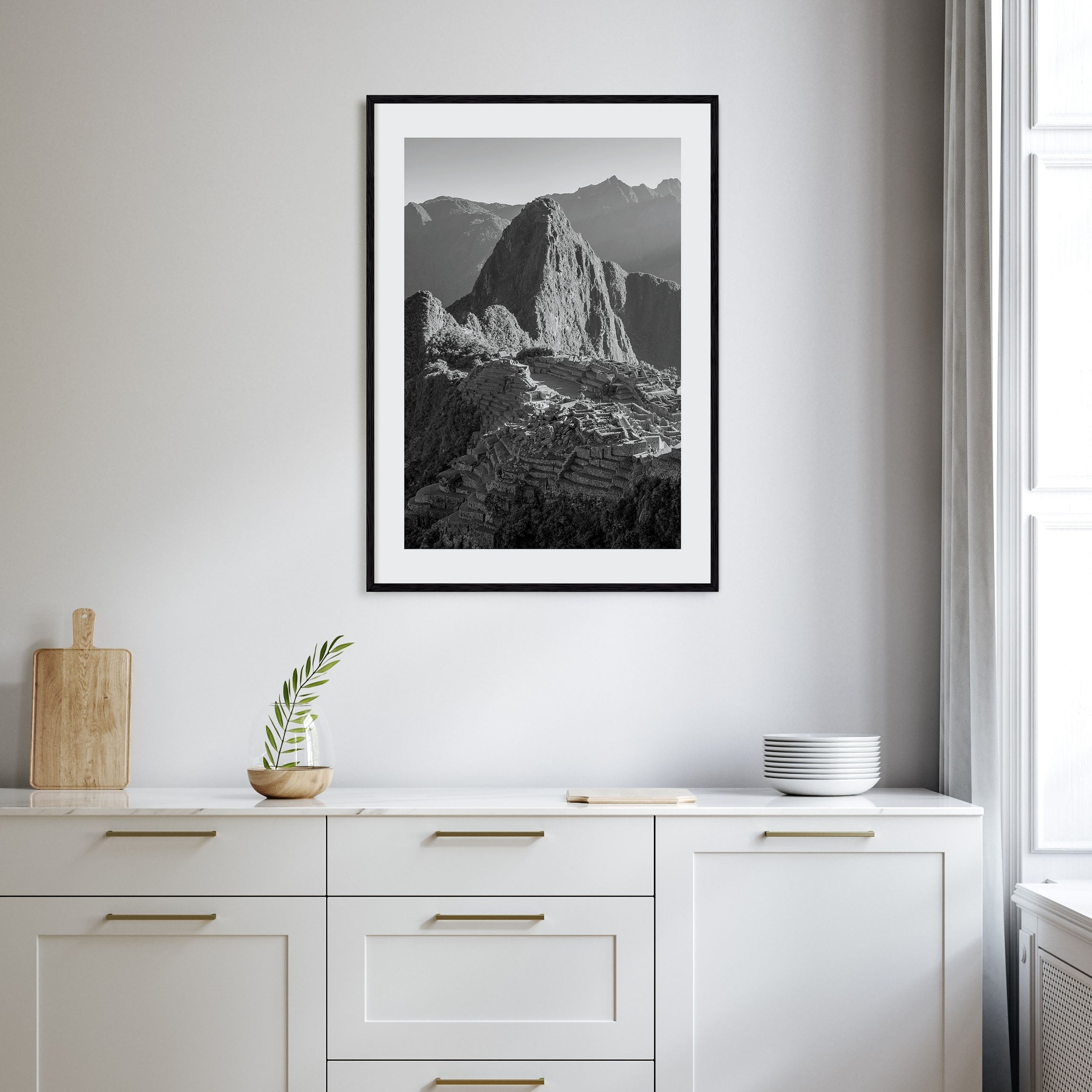 Machu Picchu Photo B&W Poster