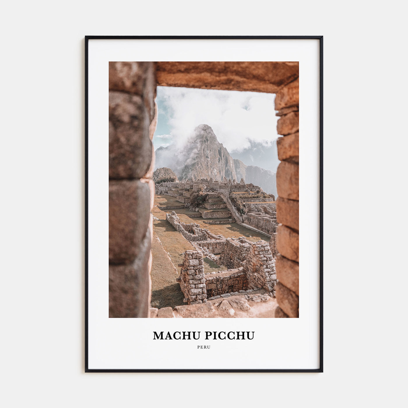 Machu Picchu Portrait Color Poster