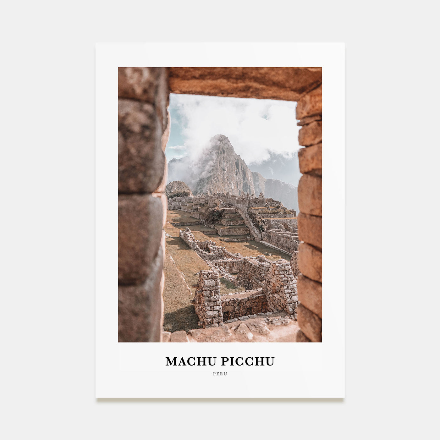 Machu Picchu Portrait Color Poster
