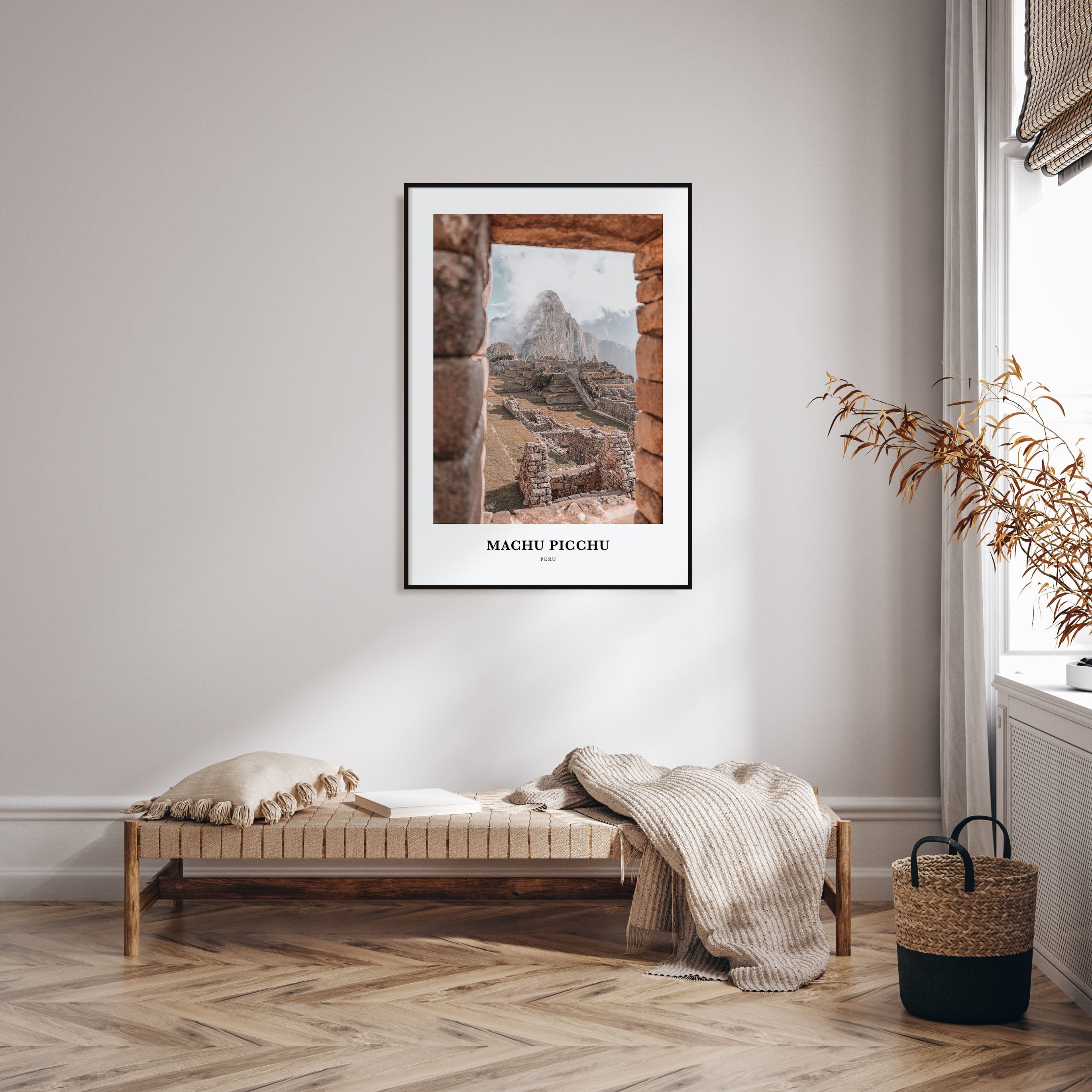 Machu Picchu Portrait Color Poster