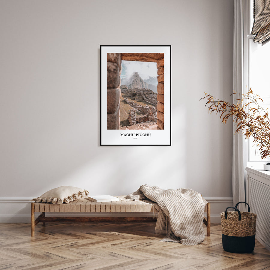 Machu Picchu Portrait Color Poster