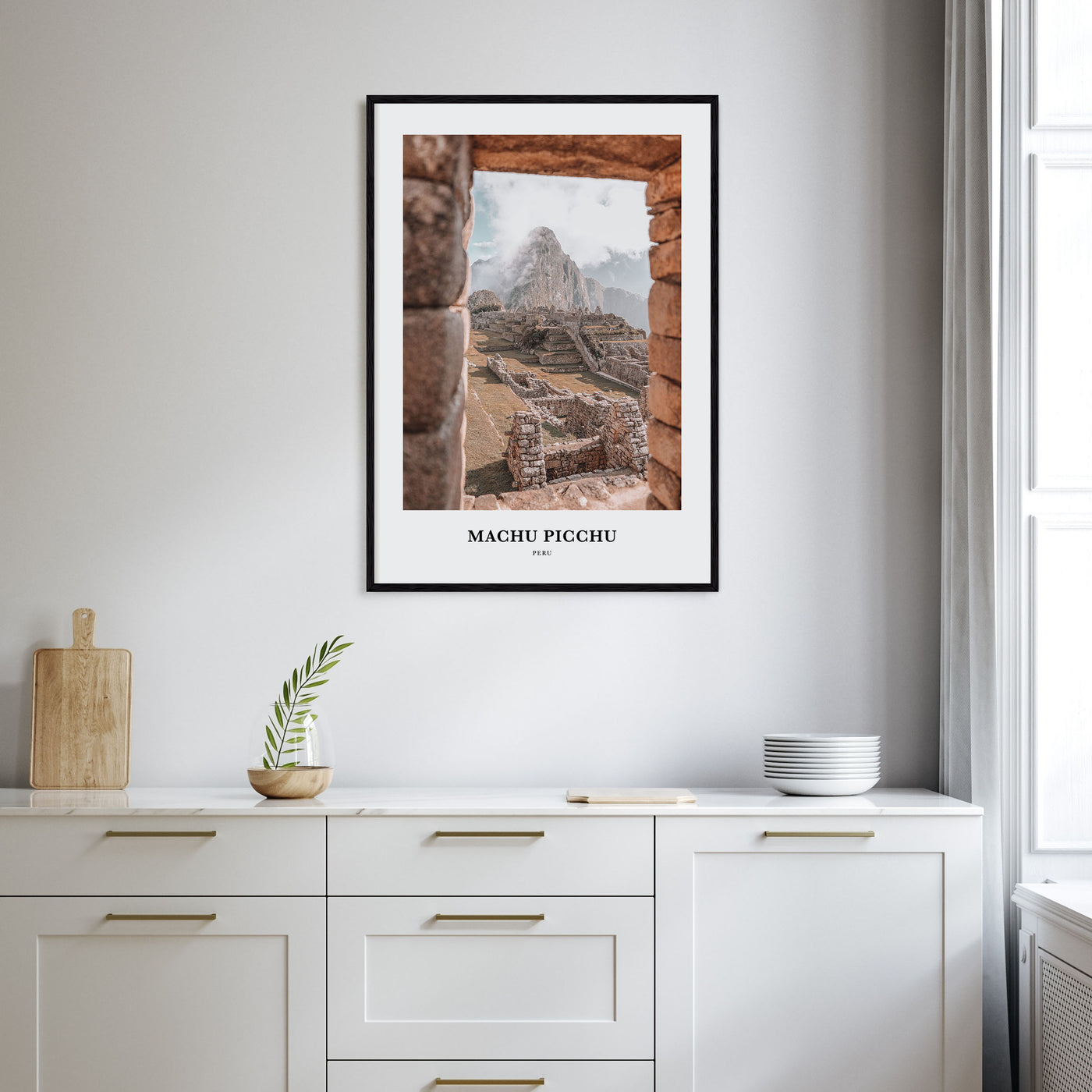 Machu Picchu Portrait Color Poster