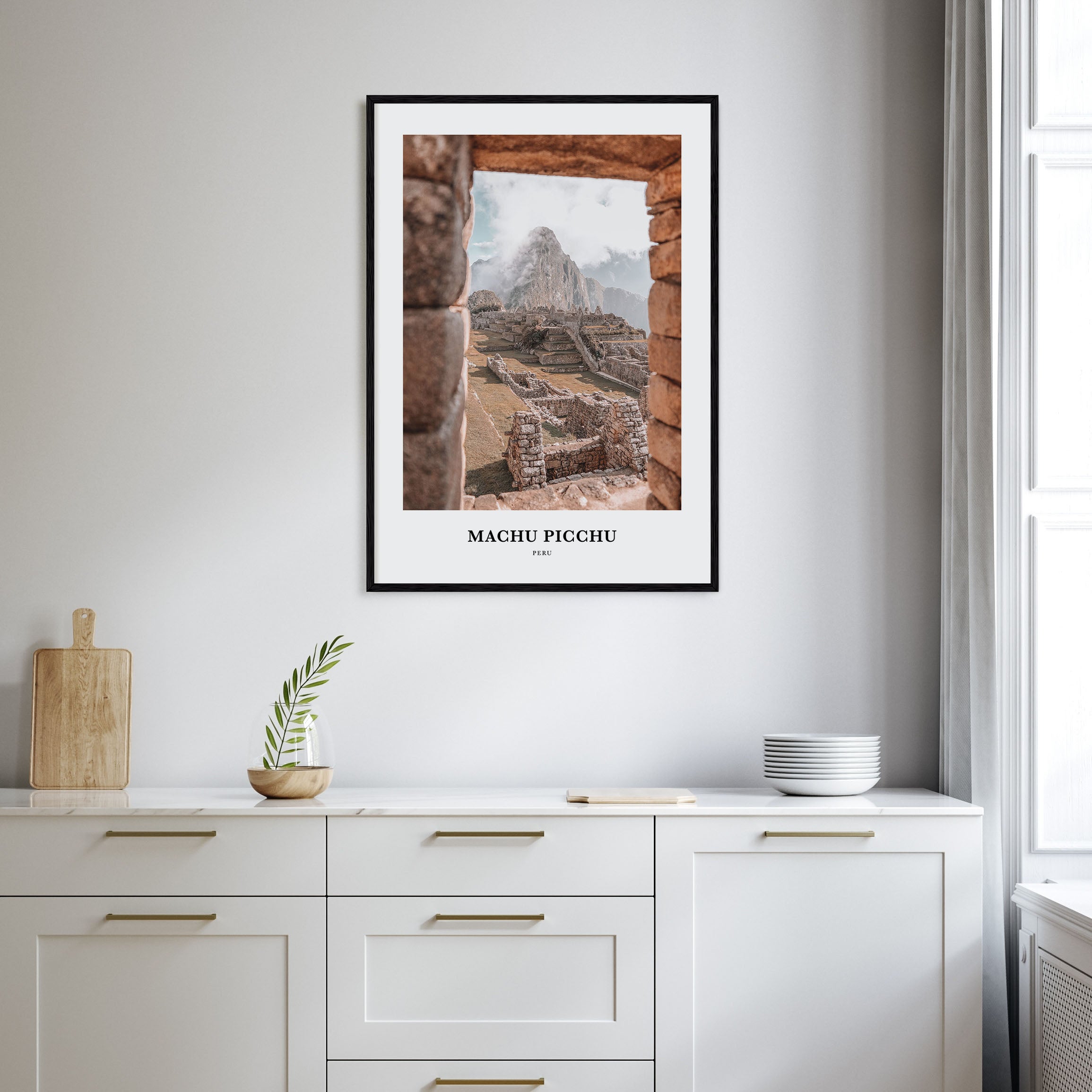 Machu Picchu Portrait Color Poster