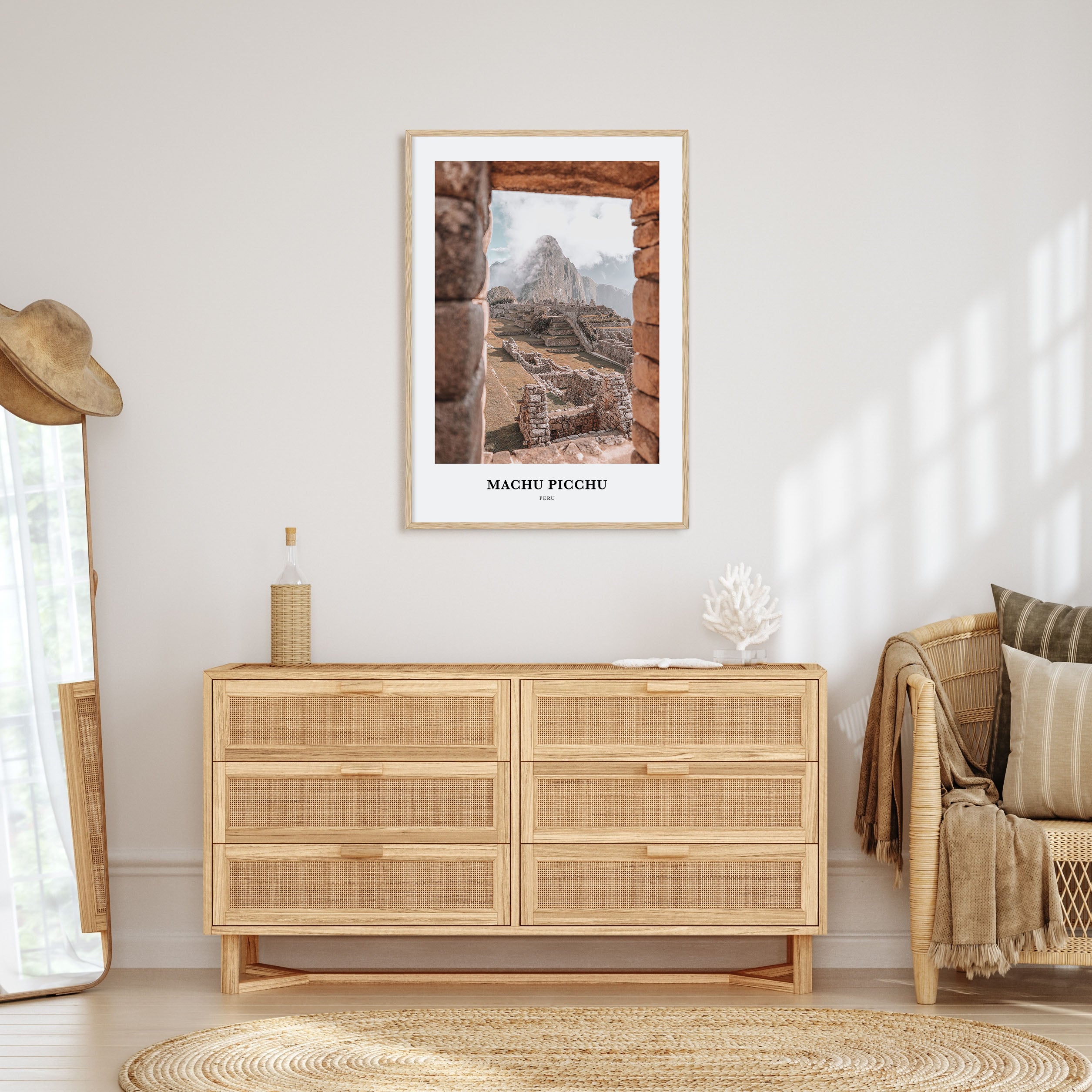 Machu Picchu Portrait Color Poster