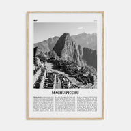 Machu Picchu Travel B&W Poster