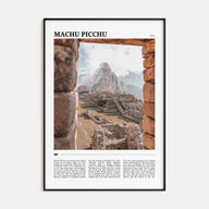 Machu Picchu Travel Color Poster