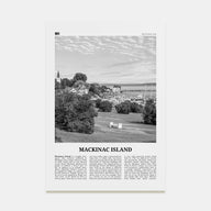 Mackinac Island Travel B&W Poster