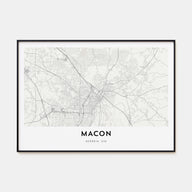 Macon Map Landscape Poster