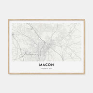 Macon Map Landscape Poster
