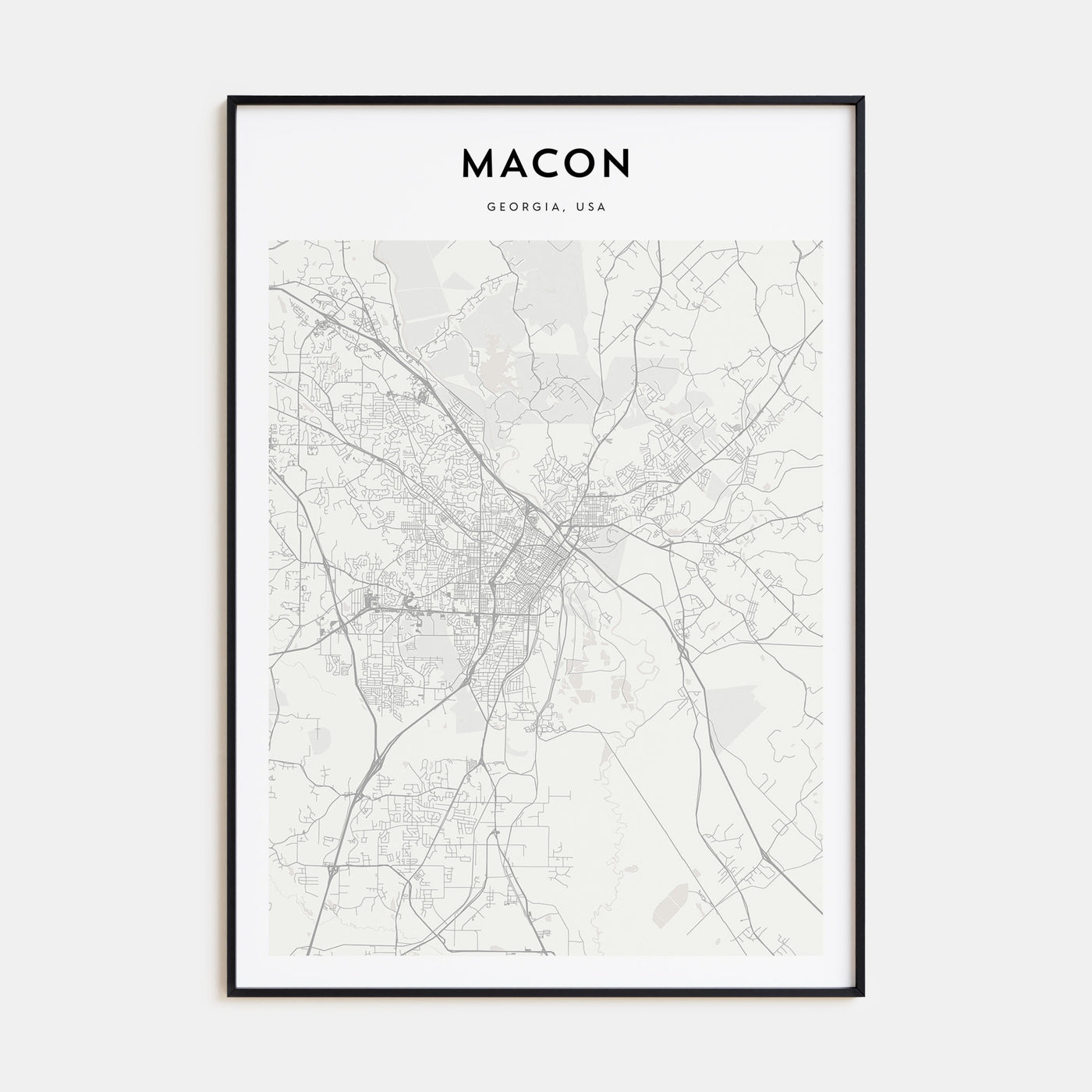 Macon Map Portrait Poster