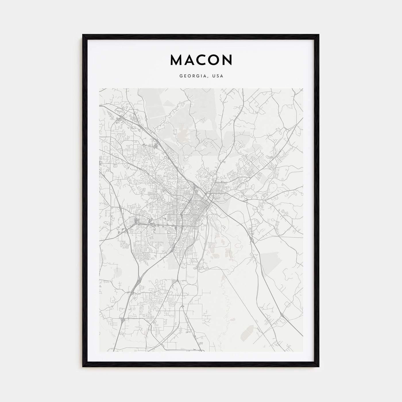 Macon Map Portrait Poster