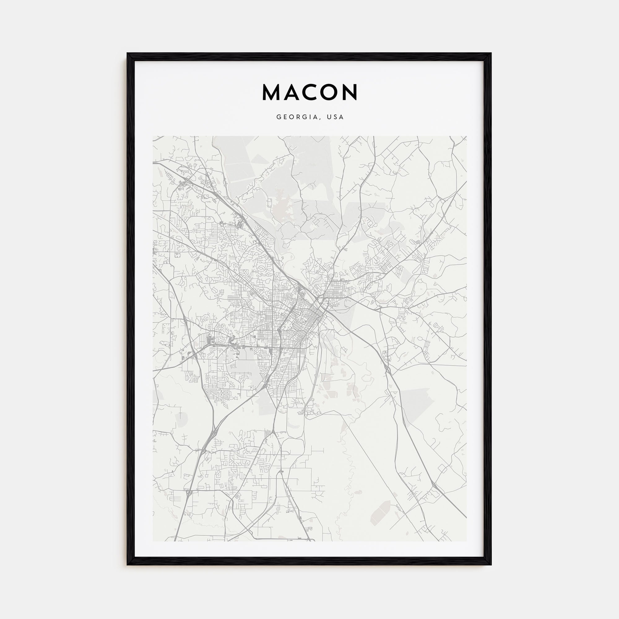 Macon Map Portrait Poster