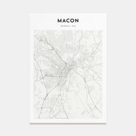 Macon Map Portrait Poster