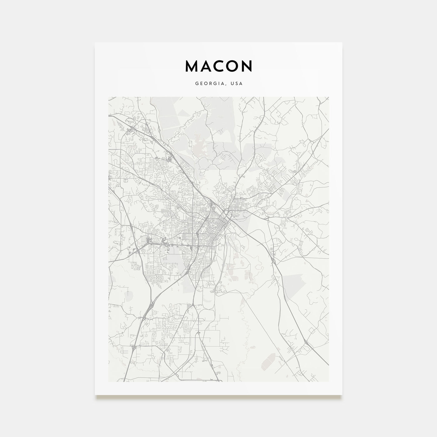 Macon Map Portrait Poster