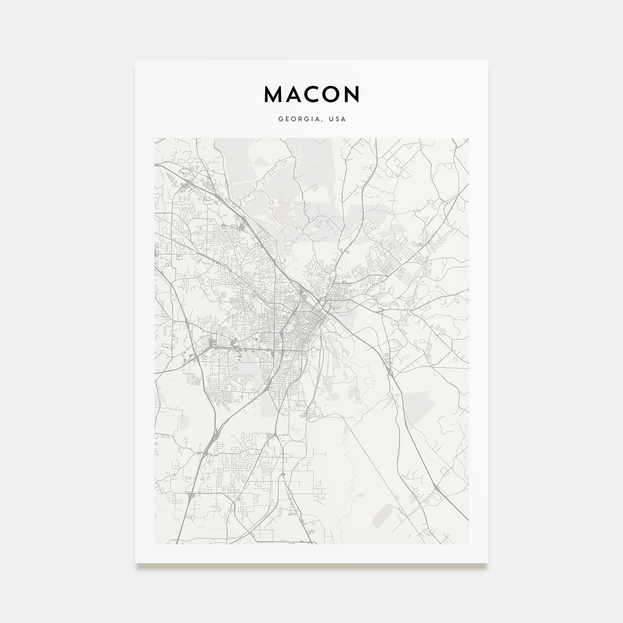 Macon Map Portrait Poster