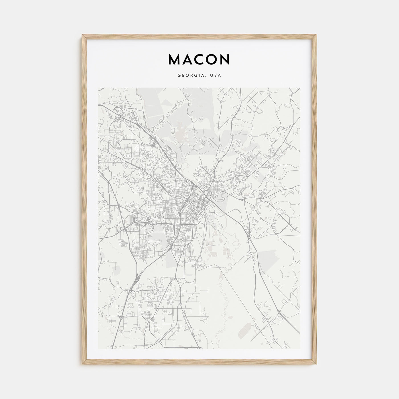 Macon Map Portrait Poster