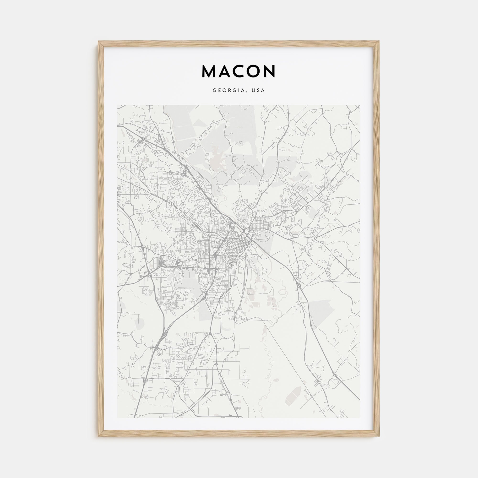Macon Map Portrait Poster