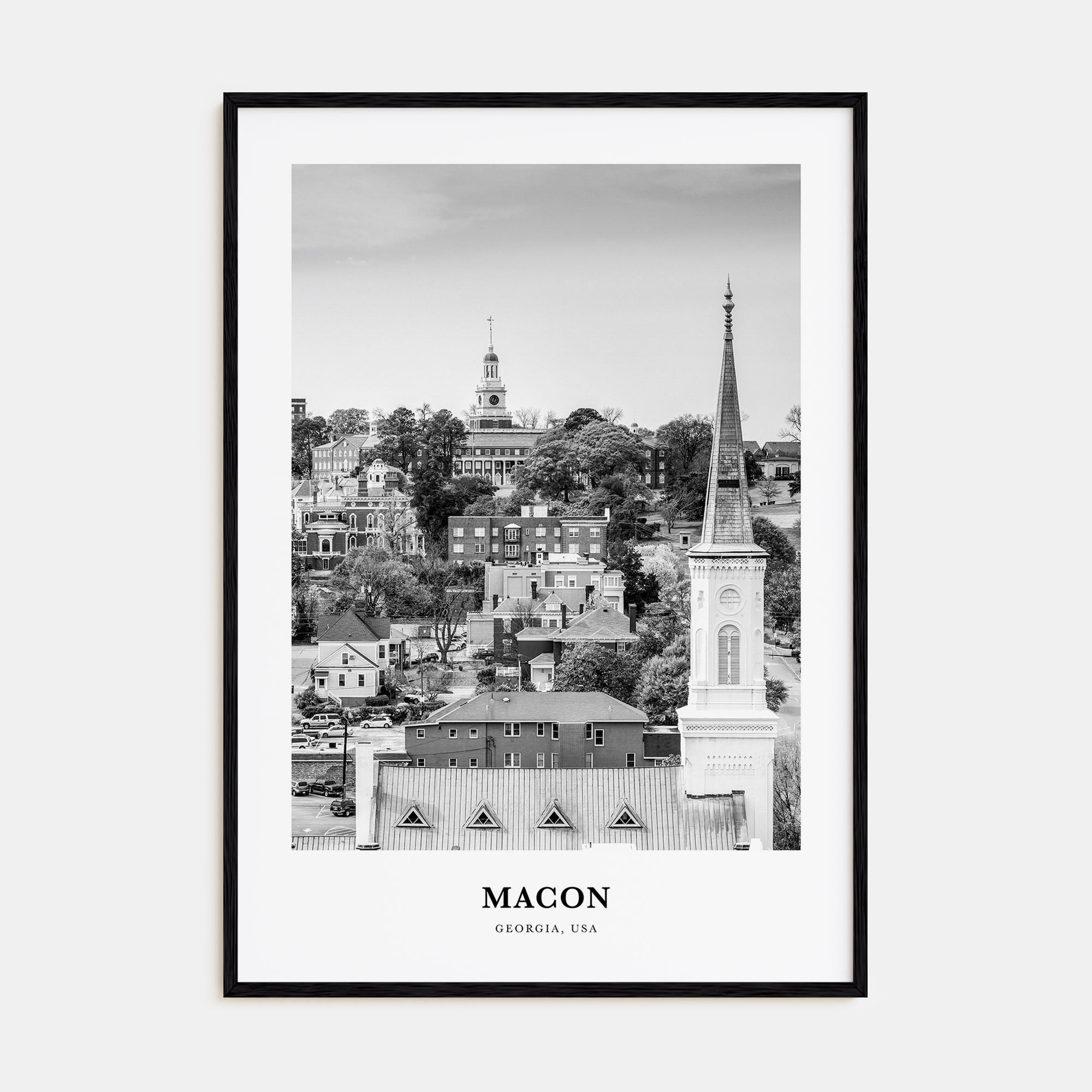Macon Portrait B&W Poster