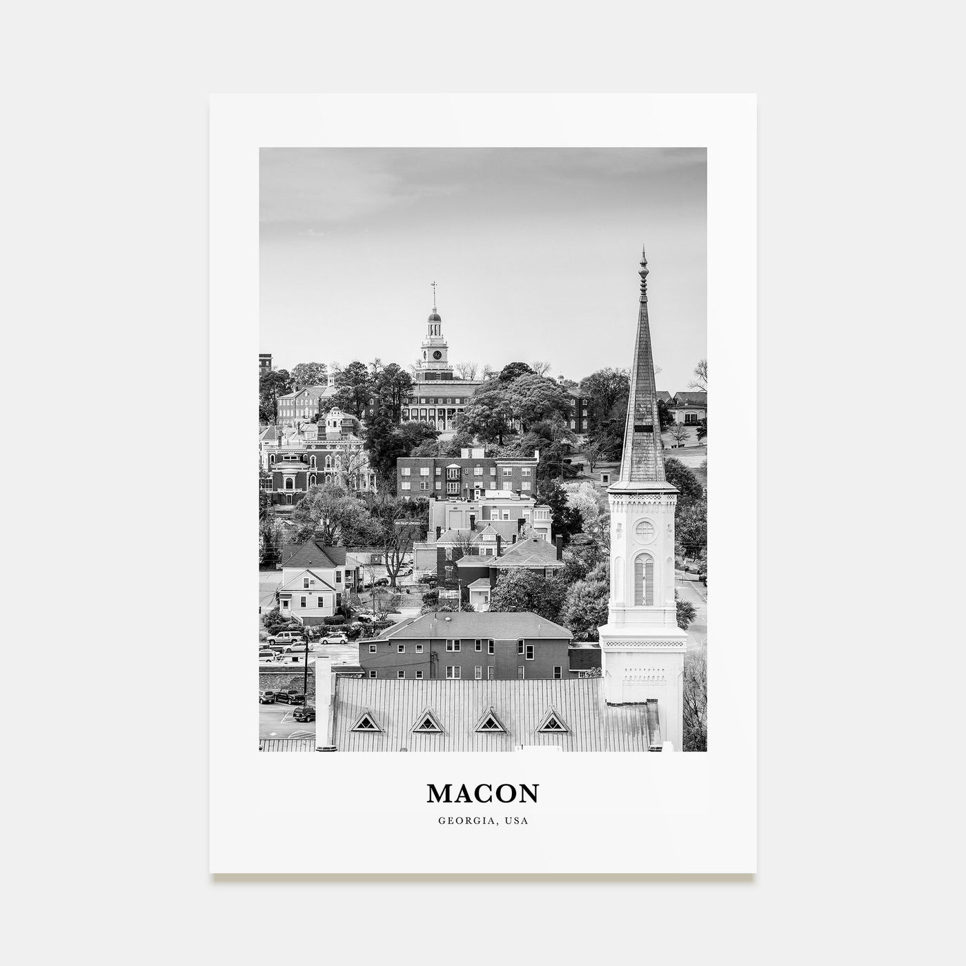 Macon Portrait B&W Poster