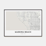 Madeira Beach Map Landscape Poster