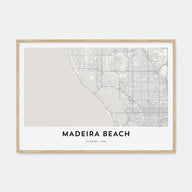 Madeira Beach Map Landscape Poster