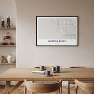 Madeira Beach Map Landscape Poster