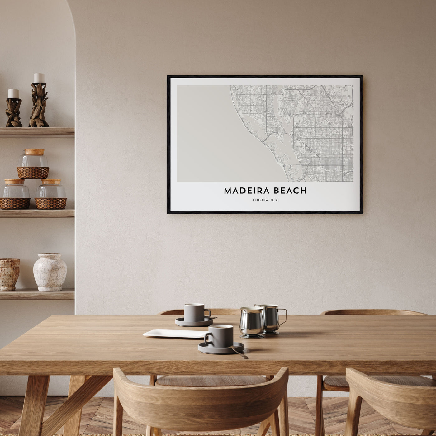 Madeira Beach Map Landscape Poster
