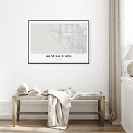 Madeira Beach Map Landscape Poster