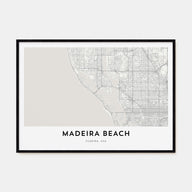 Madeira Beach Map Landscape Poster