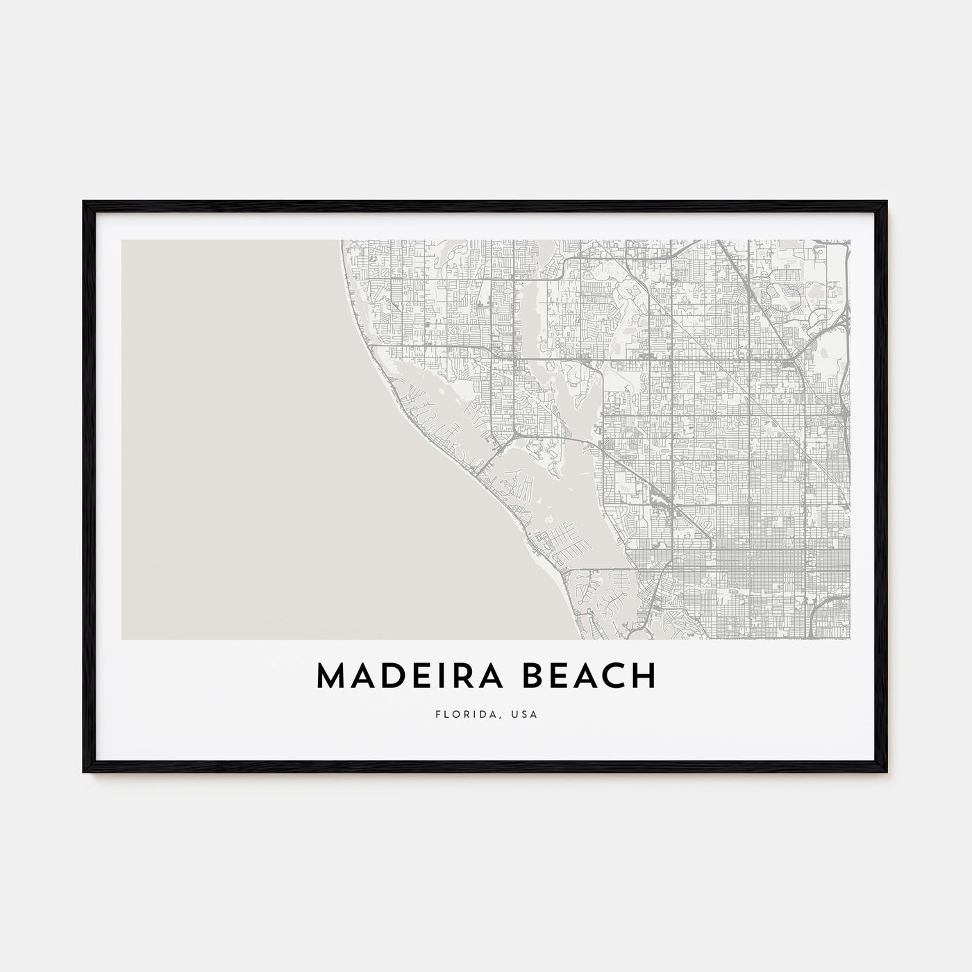 Madeira Beach Map Landscape Poster