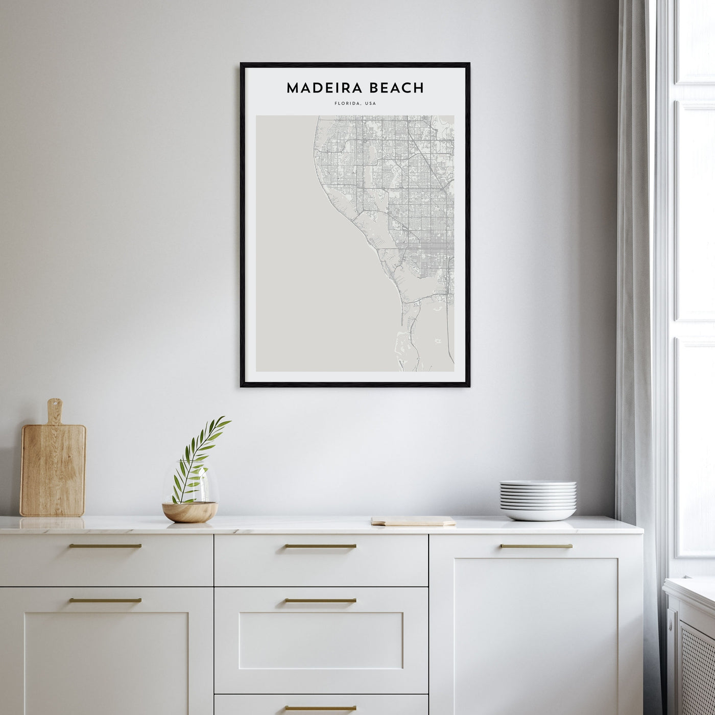 Madeira Beach Map Portrait Poster