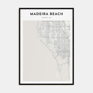 Madeira Beach Map Portrait Poster