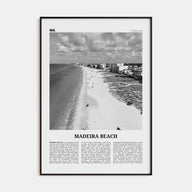 Madeira Beach Travel B&W Poster